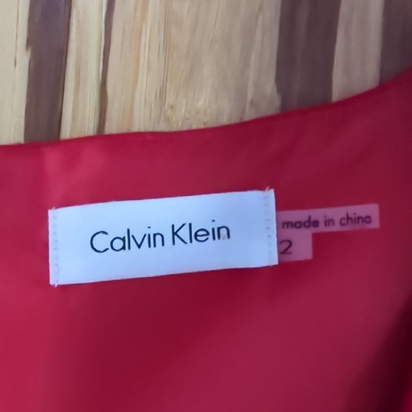 Calvin Klein Sheath Dress with Pleated Bust and Cap SLeeves - Picture 4 of 4